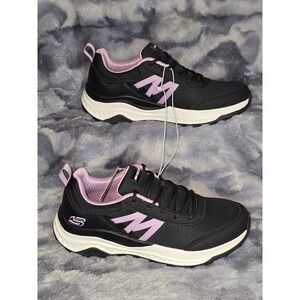 NWB Skechers Outdoor Memory Foam Trail Hiker Sneakers Black Pink Size‎ 7.5